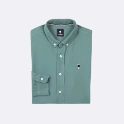 Chemise Vert Clair -Urbain Soldes prod 32689 ivoy chemise coton verte clair 687x687 c