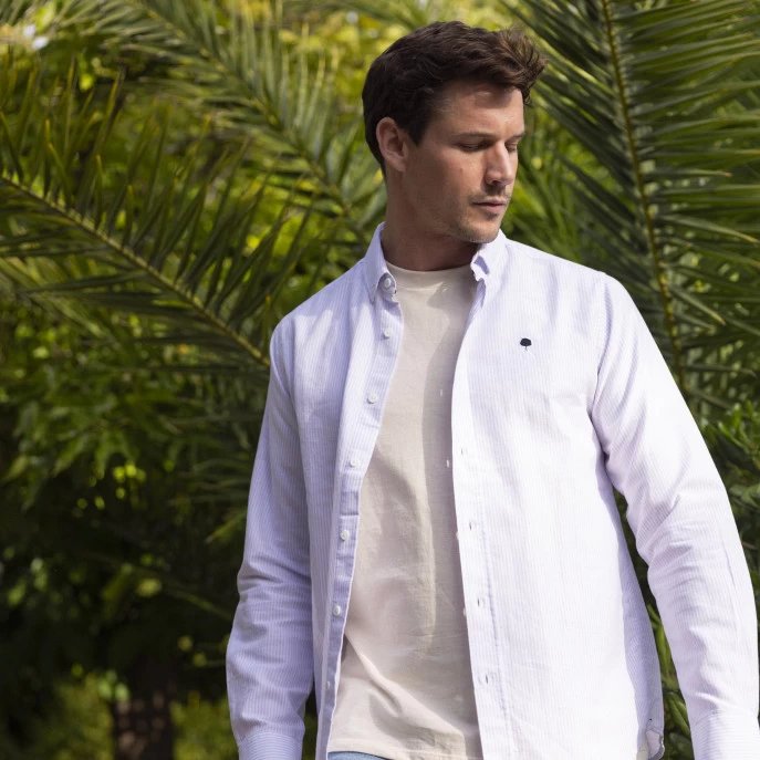 Urbain Soldes -Urbain Soldes prod 32719 ivoy chemise coton blanc violet 687x687 c