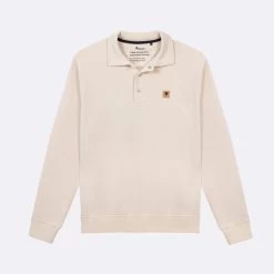 Sweat Col Polo écru