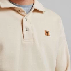 Sweat Col Polo écru -Urbain Soldes prod 32827 montge sweat coton coton recycle ecru 687x687 c