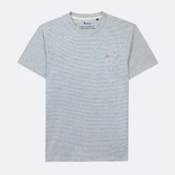 T-shirt Col Rond écru & Bleu Clair