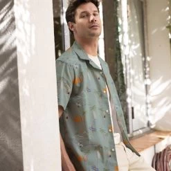 Chemise Manches Courtes Vert Clair -Urbain Soldes prod 33015 vimy chemise coton vert 687x687 c