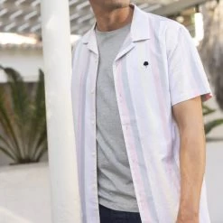 Chemise Manches Courtes à Rayures Multicolores Pastel 10 Chemise Manches Courtes à Rayures Multicolores Pastel -Urbain Soldes prod 33033 vimy chemise coton multicouleurs 687x687 c