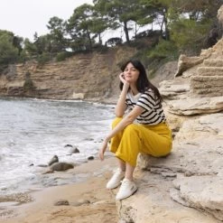 Baskets Crème & Dorée -Urbain Soldes prod 33216 alder baskets cuir beige dore 687x687 c