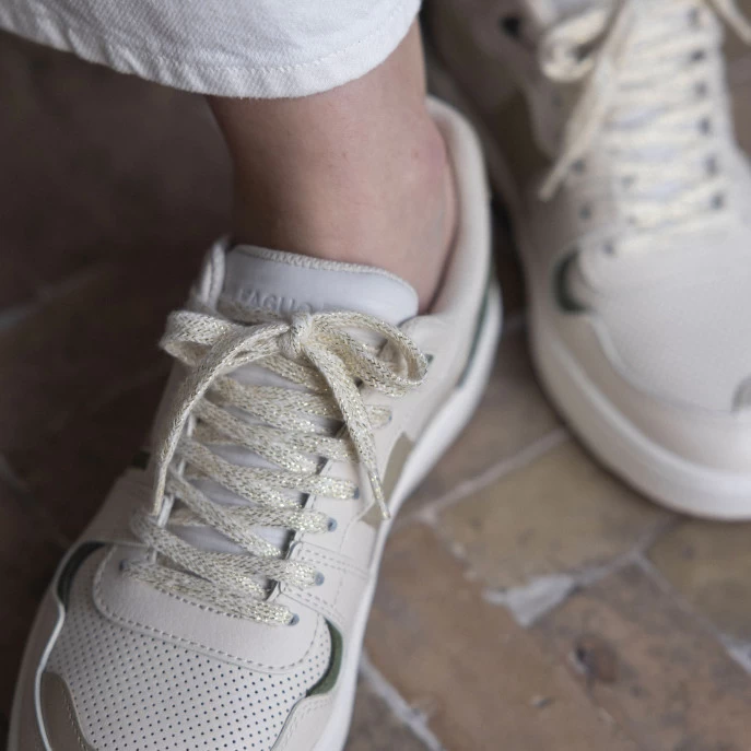 Baskets Kaki & Dorée 4 Baskets Kaki & Dorée – Image 2