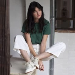 Baskets Kaki & Dorée 14 Baskets Kaki & Dorée -Urbain Soldes prod 33242 ceiba baskets cuir vert dore 687x687 c