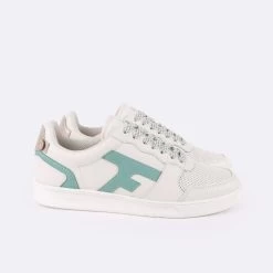Baskets écrue & Vert D'eau
