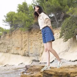 Baskets écrue & Kaki -Urbain Soldes prod 33294 baskets ecru kaki cuir suede hazel 687x687 c