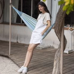 Baskets Blanches & Vert D'eau 14 Baskets Blanches & Vert D'eau -Urbain Soldes prod 33318 hazel velcro baskets cuir blanc mint 687x687 c