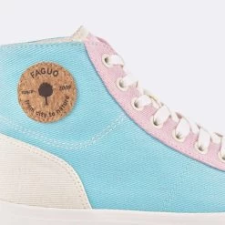 Tennis Bleue & Rose Vegan -Urbain Soldes prod 33334 nutmeg tennis coton recycle liege ecru rose bleu 687x687 c