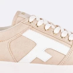 Tennis Doré Clair Vegan -Urbain Soldes prod 33356 walnut platform tennis coton recycle dore 687x687 c