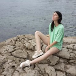 Tennis Doré Clair Vegan -Urbain Soldes prod 33359 walnut platform tennis coton recycle dore 687x687 c