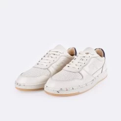 Baskets écrue & Marine -Urbain Soldes prod 33366 alder baskets cuir ecru bleu 687x687 c