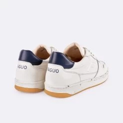 Baskets écrue & Marine -Urbain Soldes prod 33367 alder baskets cuir ecru bleu 687x687 c