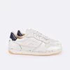 Baskets écrue & Marine -Urbain Soldes prod 33375 alder baskets cuir ecru bleu 687x687 c