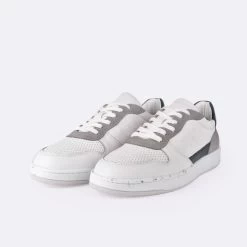 Baskets Blanche & Verte -Urbain Soldes prod 33395 alder baskets cuir blanc vert 687x687 c