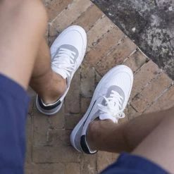 Baskets Blanche & Verte -Urbain Soldes prod 33404 alder baskets cuir blanc vert 687x687 c