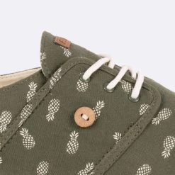 Tennis Kaki & écrue Vegan -Urbain Soldes prod 33442 cypress tennis coton recycle vert ecru 687x687 c