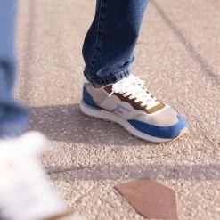 Running Lifestyle Bleue, Vegan 13 Running Lifestyle Bleue, Vegan -Urbain Soldes prod 33530 forest 1 runnings polyester recycle beige bleu marron 687x687 c