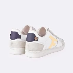 Baskets Blanche & Jaune -Urbain Soldes prod 33592 hazel baskets cuir blanc jaune 687x687 c