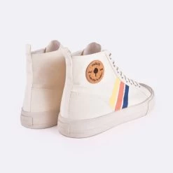 Tennis écrue & Multicolore Vegan -Urbain Soldes prod 33644 nutmeg tennis coton recycle liege ecru multicouleurs 687x687 c