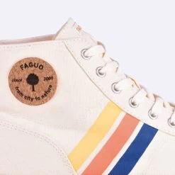 Tennis écrue & Multicolore Vegan -Urbain Soldes prod 33645 nutmeg tennis coton recycle liege ecru multicouleurs 687x687 c