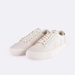 Tennis écrue Et Blanche Vegan -Urbain Soldes prod 33688 walnut tennis coton recycle liege blanche 687x687 c