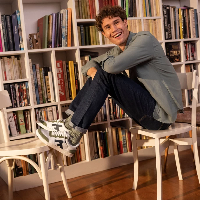 Urbain Soldes -Urbain Soldes prod 33751 baskets blanc kaki cuir suede hazel 687x687 c