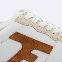 Baskets Beige & Terracotta -Urbain Soldes prod 33794 hazel baskets cuir textile beige marron rouge 687x687 c