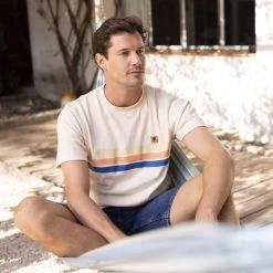 T-shirt écru Rétro 70's -Urbain Soldes prod 34014 lugny t shirt coton coton recycle ecru 687x687 c