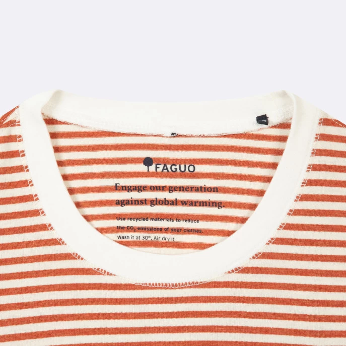 T-shirt Col Rond écru & Terracotta 5 T-shirt Col Rond écru & Terracotta – Image 3