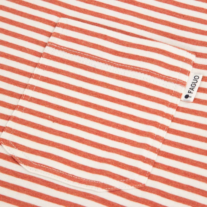 T-shirt Col Rond écru & Terracotta 7 T-shirt Col Rond écru & Terracotta – Image 5