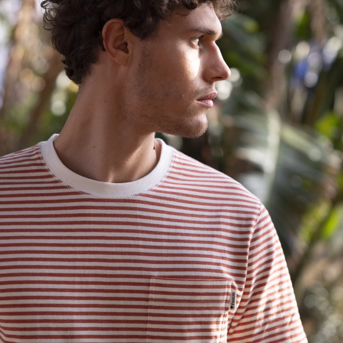 T-shirt Col Rond écru & Terracotta 4 T-shirt Col Rond écru & Terracotta – Image 2