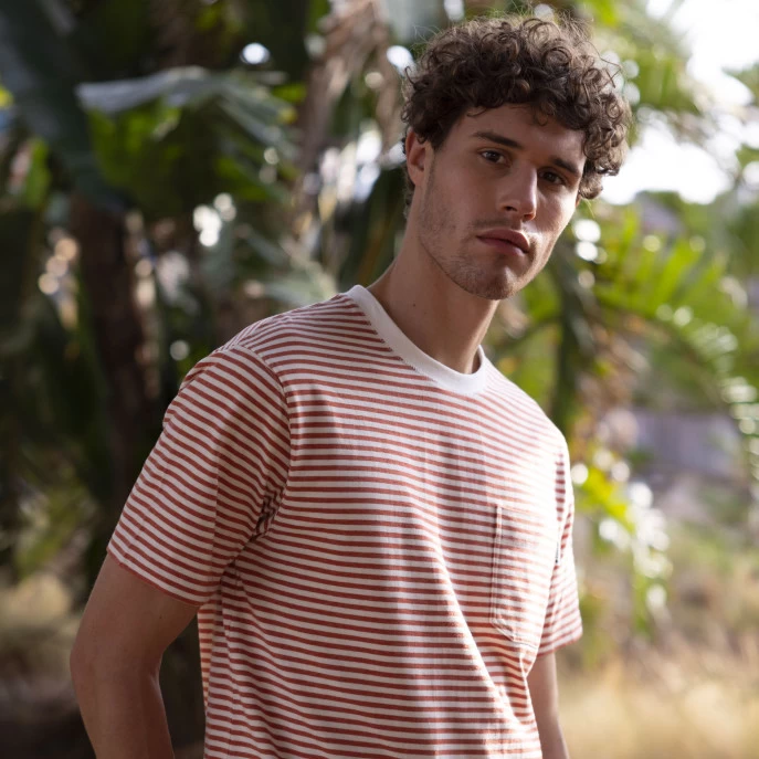 T-shirt Col Rond écru & Terracotta 6 T-shirt Col Rond écru & Terracotta – Image 4