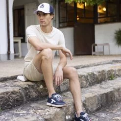 Runnings Marine & Rouge Vegan -Urbain Soldes prod 34091 olive tpu runnings polyester recycle bleu rouge 687x687 c