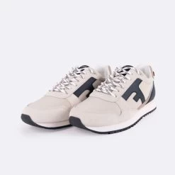 Runnings écrue & Marine 10 Runnings écrue & Marine -Urbain Soldes prod 34114 elm runnings cuir ecru bleu 687x687 c