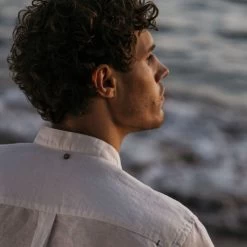 Chemise Col Mao écrue -Urbain Soldes prod 34173 chiavari chemise lin coton ecru 687x687 c