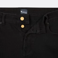 Jean Black Coupe Slim -Urbain Soldes prod 34190 jean black vegan coton polyester denim 687x687 c