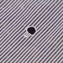 Chemise écrue & Marine -Urbain Soldes prod 34245 ivoy chemise coton biologique ecru bleu 687x687 c