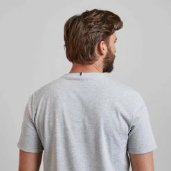 T-shirt Col Rond Gris Chiné & Kaki -Urbain Soldes prod 34298 olonne t shirt coton recycle polyester recycle gris vert 687x687 c