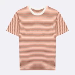 T-shirt Col Rond écru & Terracotta