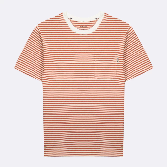 T-shirt Col Rond écru & Terracotta 3 T-shirt Col Rond écru & Terracotta