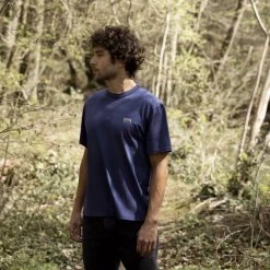 T-shirt Col Rond Bleu Indigo -Urbain Soldes prod 34815 t shirt col rond bleu indigo coton coton recycle lugny 687x687 c